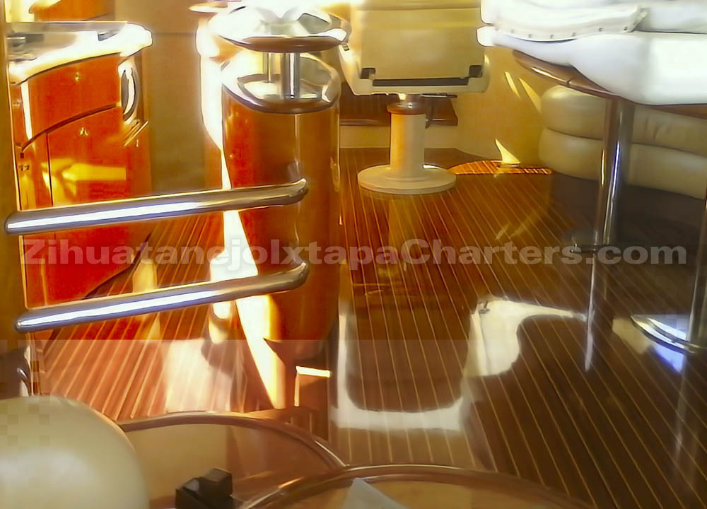 Cherrywood interior and teak flooring