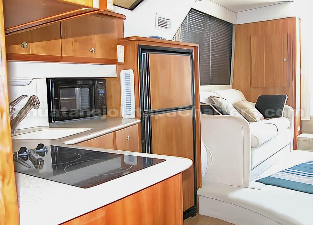 Interior galley and lounge