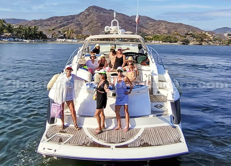 Happy customers at the end of a charter